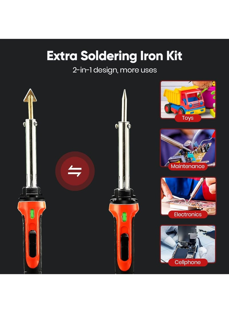 Oasisgalore 2-in-1 Plastic Welder & Soldering Iron Gun Kit - with Temperature Control Digital Display, Fast Heating for DIY, Repair Car Bumper, Dashboard, Kayak, Canoe - Image 5