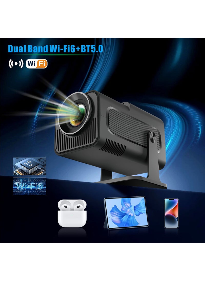 Mi VAZA - [Netflix Licensed] 1080P Native Projector - Support Netflix, YouTube, Disney+, Prime Video - Support 4K,8K - Portable Smart Projector with Rotatable Stand - Movie Projector with 5G Wifi and Bluetooth - Mobile Home Theater - Compatible with Android/iOS/Windows/TV Stick/HDMI/USB/Game Controller - Image 1