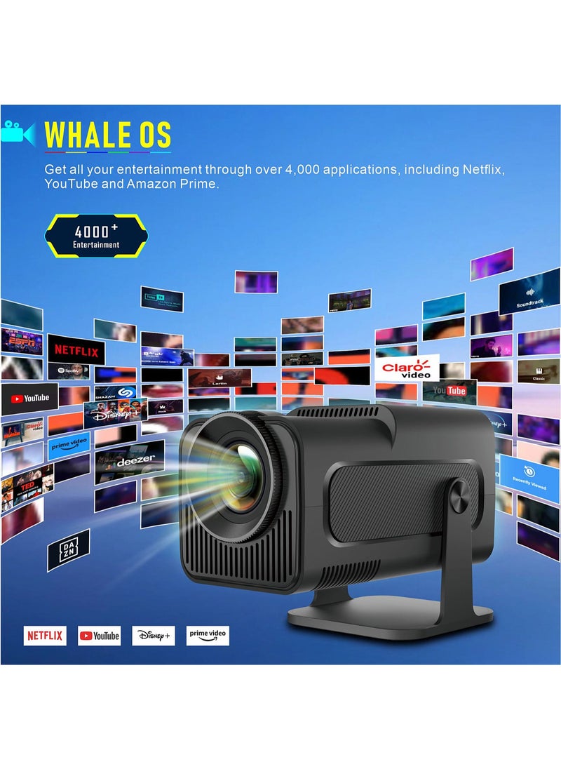 Mi VAZA - [Netflix Licensed] 1080P Native Projector - Support Netflix, YouTube, Disney+, Prime Video - Support 4K,8K - Portable Smart Projector with Rotatable Stand - Movie Projector with 5G Wifi and Bluetooth - Mobile Home Theater - Compatible with Android/iOS/Windows/TV Stick/HDMI/USB/Game Controller - Image 1