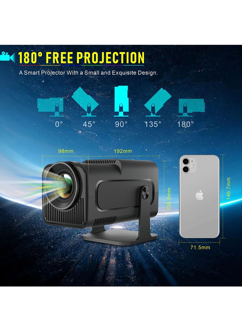 Mi VAZA - [Netflix Licensed] 1080P Native Projector - Support Netflix, YouTube, Disney+, Prime Video - Support 4K,8K - Portable Smart Projector with Rotatable Stand - Movie Projector with 5G Wifi and Bluetooth - Mobile Home Theater - Compatible with Android/iOS/Windows/TV Stick/HDMI/USB/Game Controller - Image 1