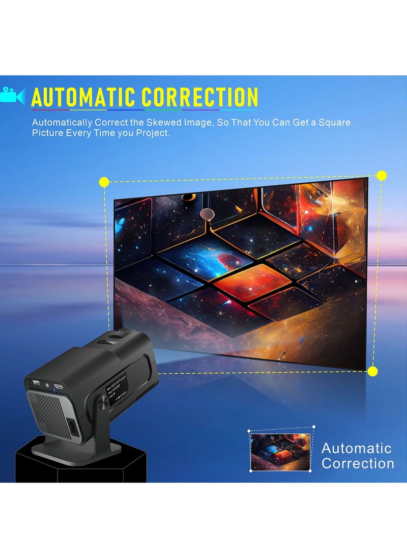 Mi VAZA - [Netflix Licensed] 1080P Native Projector - Support Netflix, YouTube, Disney+, Prime Video - Support 4K,8K - Portable Smart Projector with Rotatable Stand - Movie Projector with 5G Wifi and Bluetooth - Mobile Home Theater - Compatible with Android/iOS/Windows/TV Stick/HDMI/USB/Game Controller - Image 1