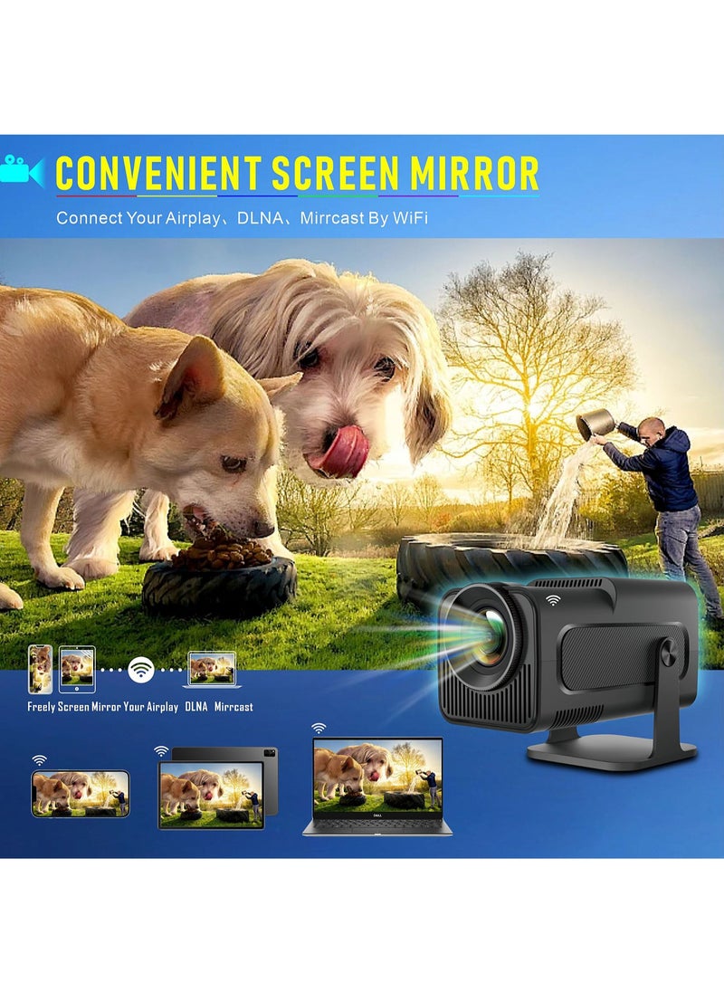 Mi VAZA - [Netflix Licensed] 1080P Native Projector - Support Netflix, YouTube, Disney+, Prime Video - Support 4K,8K - Portable Smart Projector with Rotatable Stand - Movie Projector with 5G Wifi and Bluetooth - Mobile Home Theater - Compatible with Android/iOS/Windows/TV Stick/HDMI/USB/Game Controller - Image 1