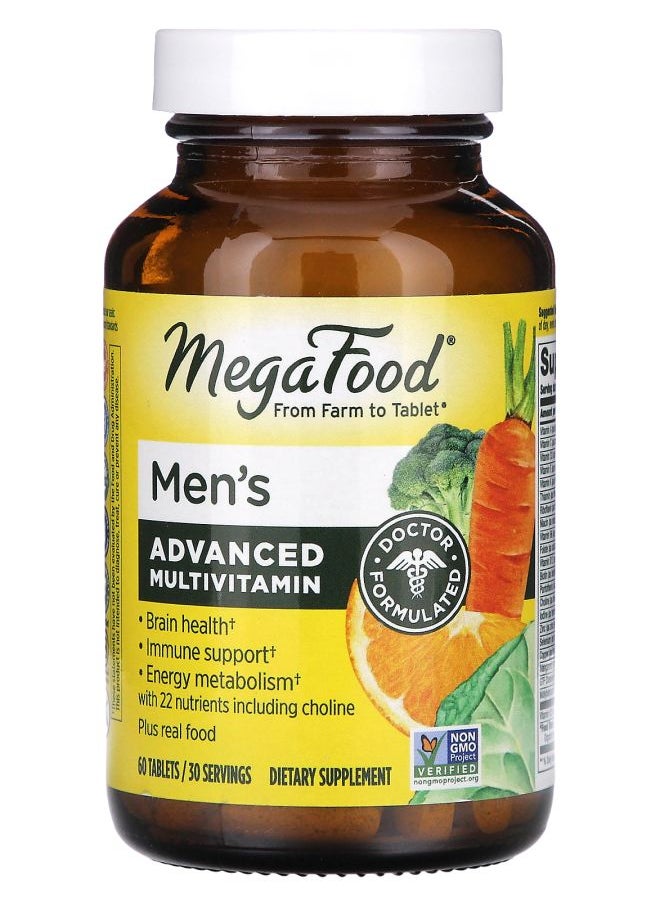 MegaFood Men's Advanced Multivitamin 60 Tablets 