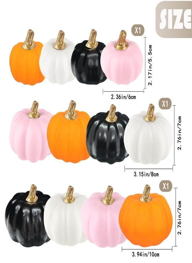 Artmag Artificial Pumpkins Bulk 12Pcs Assorted Sizes and Colors Harvest Lifelike Pumpkin Fake Foam Pumpkin for Fall Autumn Halloween Home Party Thanksgiving Party Holiday Decor - Image 4