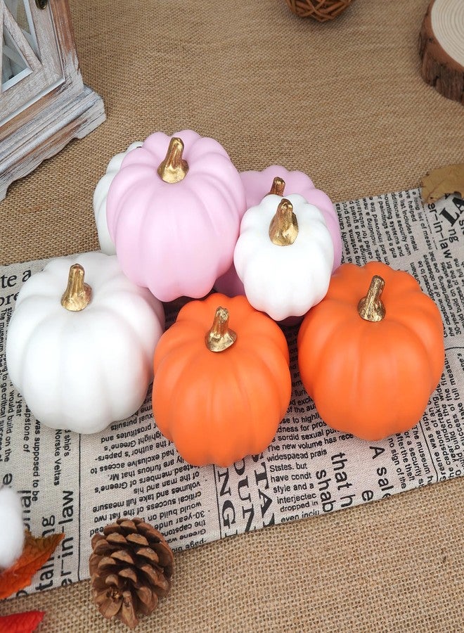 Artmag Artificial Pumpkins Bulk 12Pcs Assorted Sizes and Colors Harvest Lifelike Pumpkin Fake Foam Pumpkin for Fall Autumn Halloween Home Party Thanksgiving Party Holiday Decor - Image 3