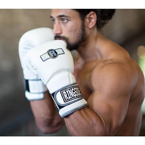 Ringside Gel Shock Safety Boxing Sparring Gloves 18 oz WhiteGray - Image 3