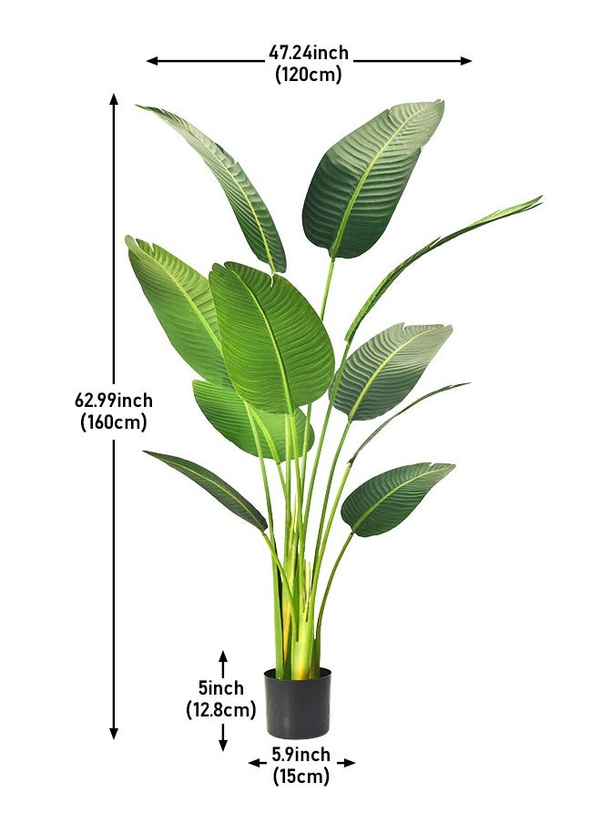 Zvezvia - Artificial bird of paradise plant artificial banana tree 160CM - Image 1