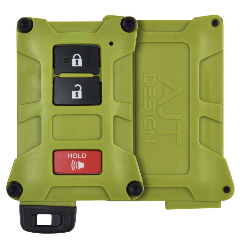 AJT DESIGN Replacement Key Fob Case for Toyota Tacoma, Tundra, 4Runner V1 - Custom Made in USA (Color: Electric Green)