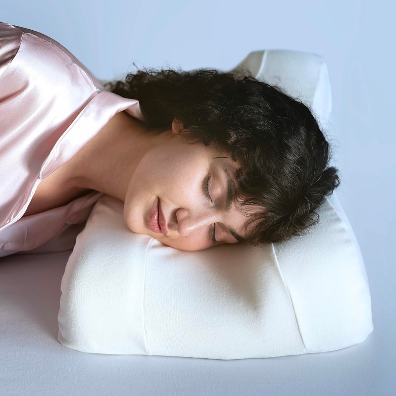Flawless Face Beauty Pillow - Anti-Aging & Anti-Wrinkle Memory Foam Pillow - Cervical Neck Pillow for Neck and Shoulder Pain Relief, Perfect for Back and Side Sleepers, Includes 100% Bamboo Pillowcase