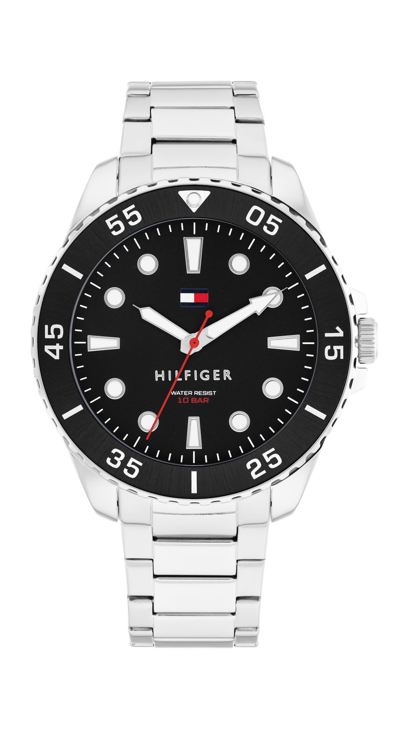 TOMMY HILFIGER Round Analog Men'S Stainless Steel And Black Aluminum Case  Watch - Image 3