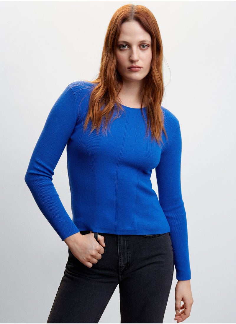 MANGO - Openwork Knitted Sweater - Image 1
