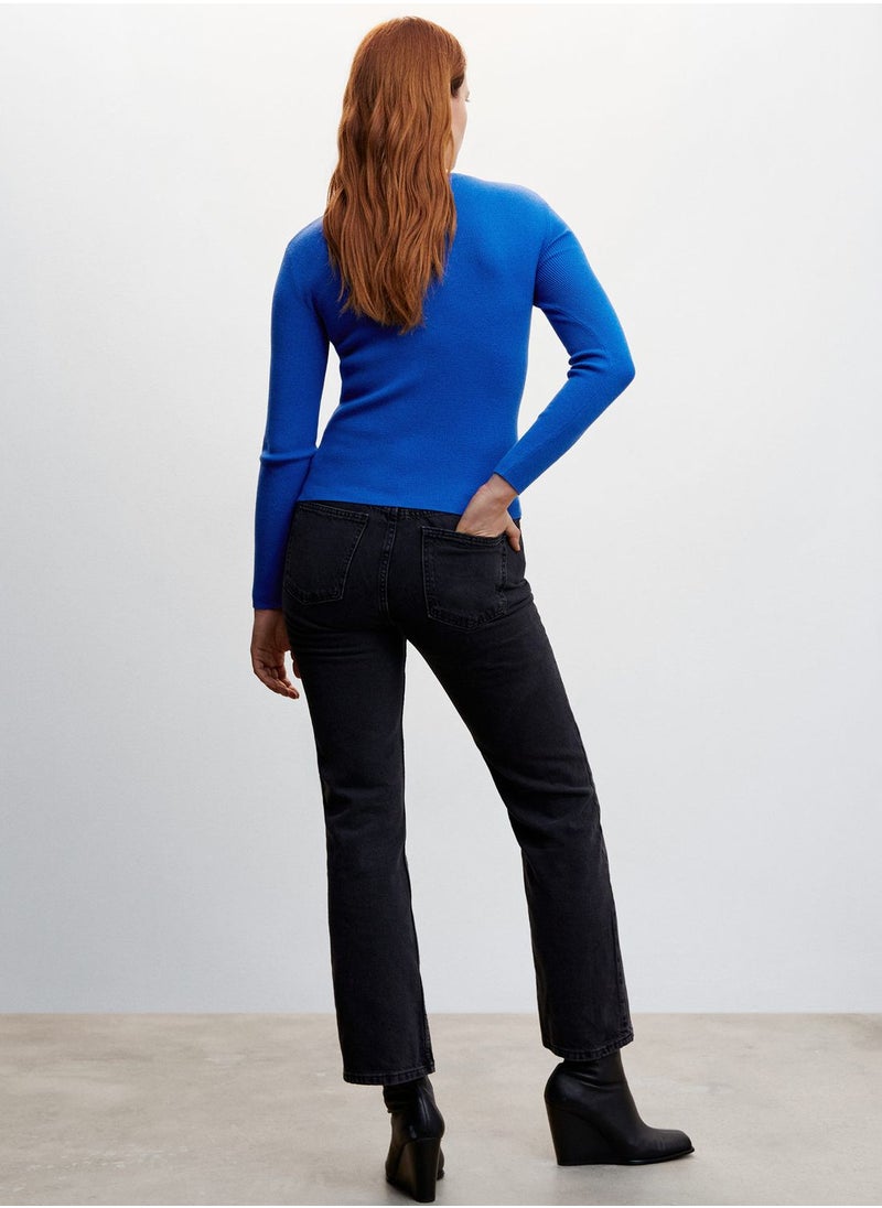 MANGO - Openwork Knitted Sweater - Image 1