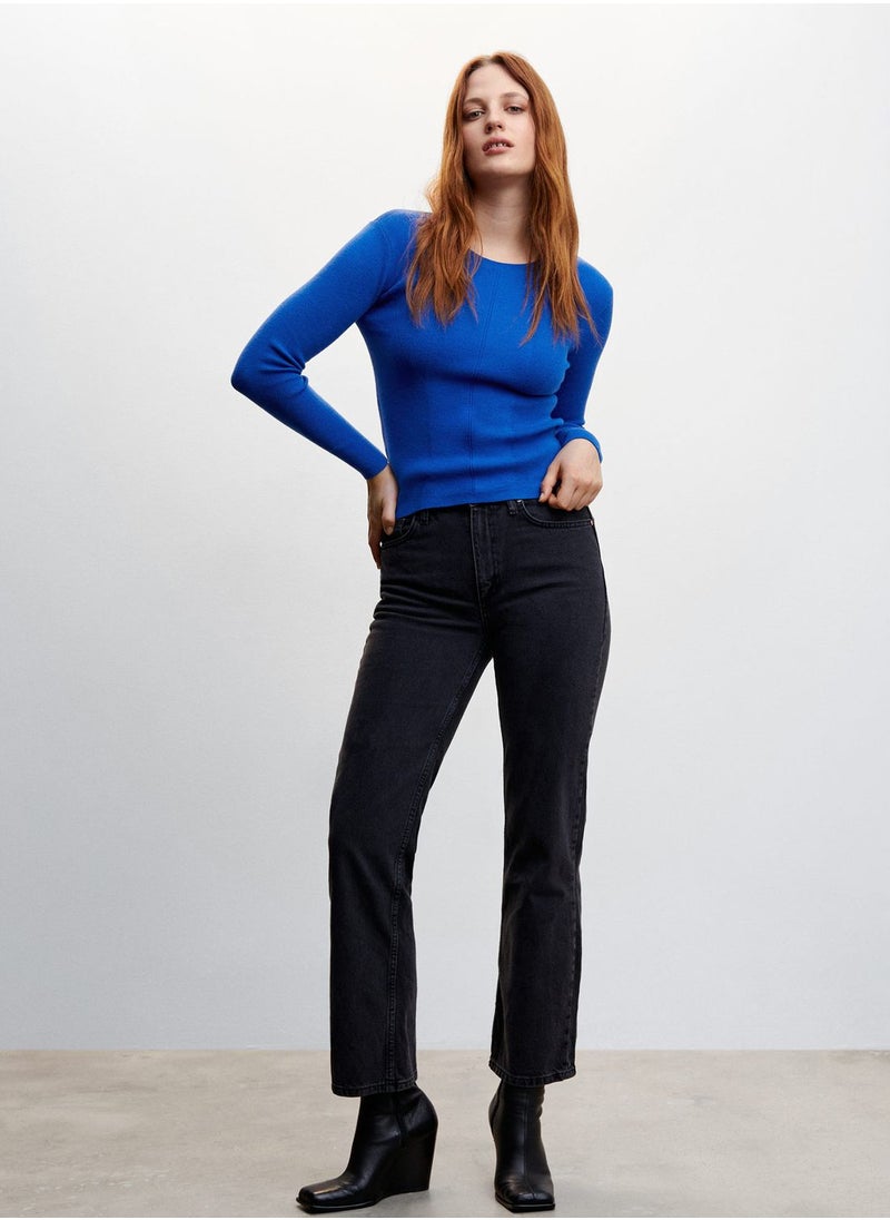 MANGO - Openwork Knitted Sweater - Image 1