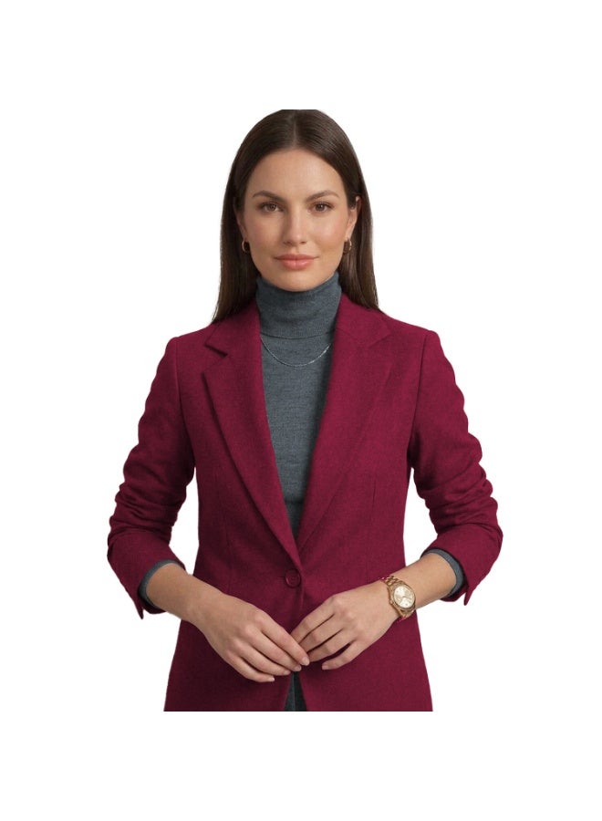 Smoky Egypt Elegant Lady Solid Blazer-Red - Image 1