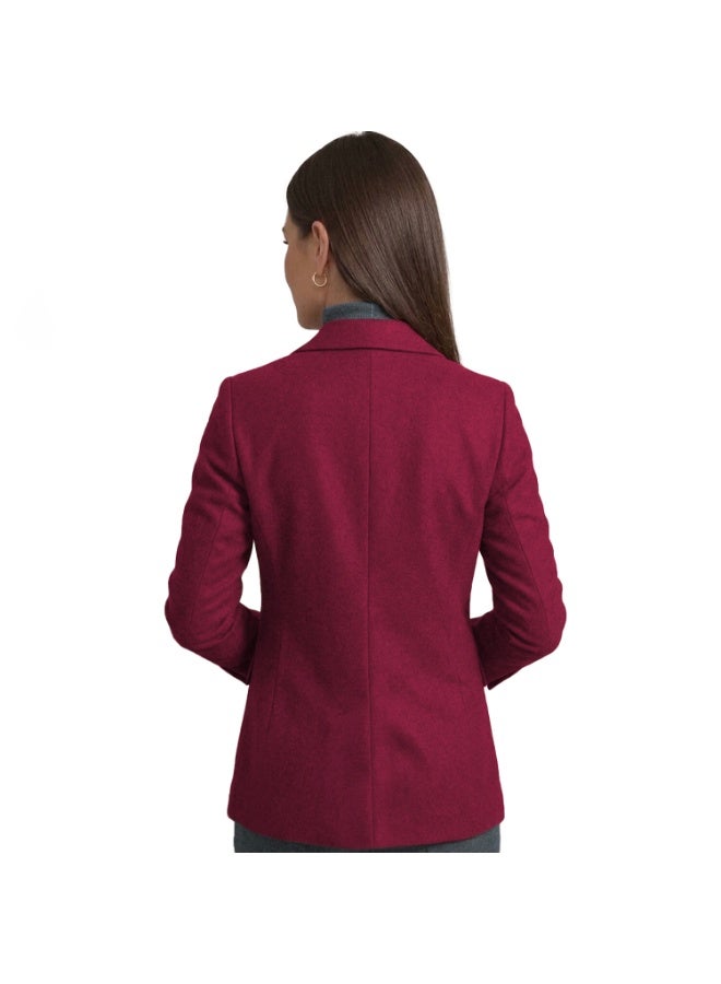 Smoky Egypt Elegant Lady Solid Blazer-Red - Image 4