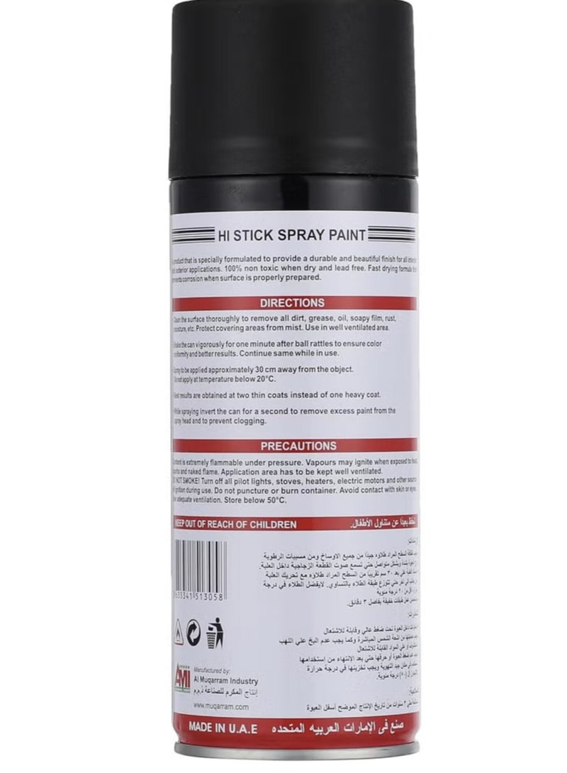 Hi Stick Black Spray Paint Black 240 Gram - Image 2