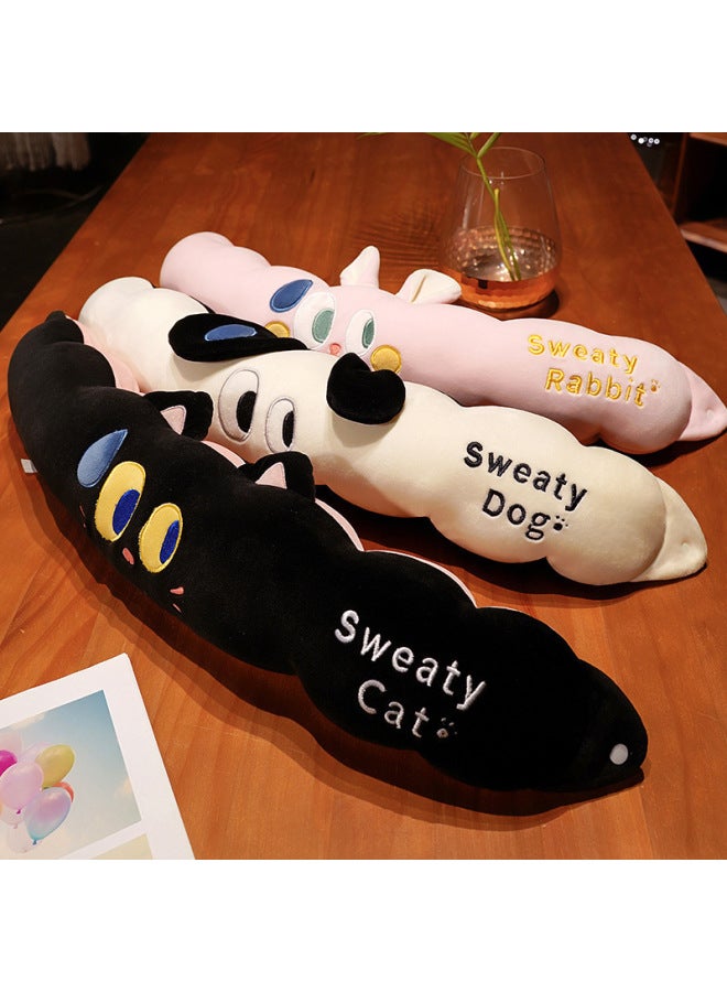 A Generation Of Sweating Small Animal Caterpillar U Pillow Nap Pillow Artifact Lunch Break Lying Down Pillow Neck Pillow Cartoon-Specifications:28*26cm  230g-Color:Black Cat - Image 3