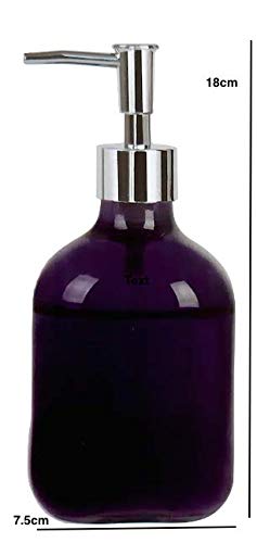 Homies Homies Square Glass Soap Dispenser Shower Lotion Gel Conditioner Liquid Shampoo Pump sanitiser Bottle 1 Piece 300ml Purple Color - Image 5