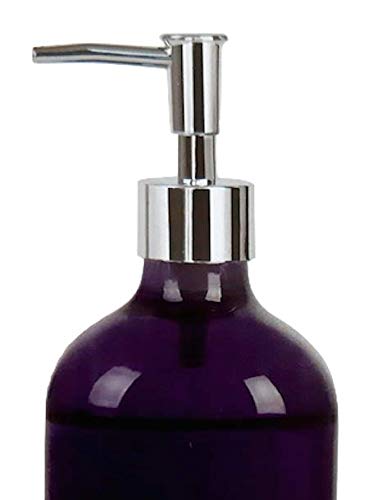 Homies Homies Square Glass Soap Dispenser Shower Lotion Gel Conditioner Liquid Shampoo Pump sanitiser Bottle 1 Piece 300ml Purple Color - Image 2