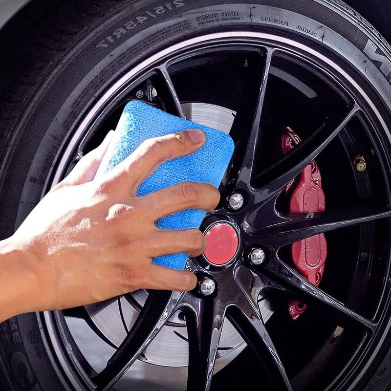 HOMEXCEL Microfiber Applicator Pads, Scratch-Free Car Wash Sponge for Cleaning, Premium Wax Foam Applicator Pads for Car Detailing, 5”x3”, 8Pack Cleaner resistant - Image 4