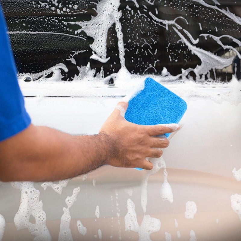 HOMEXCEL Microfiber Applicator Pads, Scratch-Free Car Wash Sponge for Cleaning, Premium Wax Foam Applicator Pads for Car Detailing, 5”x3”, 8Pack Cleaner resistant - Image 5