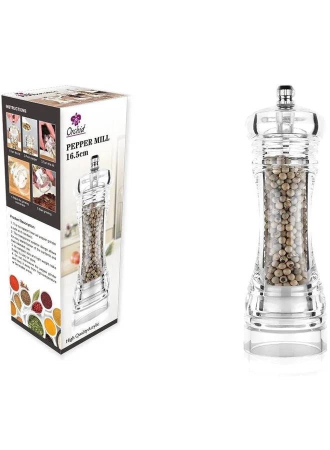 Orchid Acrylic Pepper Mill 16.5 Cm