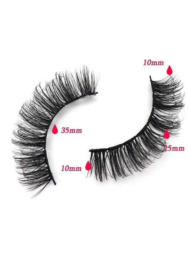 Ahrikiss False Eyelashes Natural Lashes Mink Faux Russian Strip Lashes Fluffy 10 Pairs Volume Fake Eyelashes Extension(D03)  - Image 5