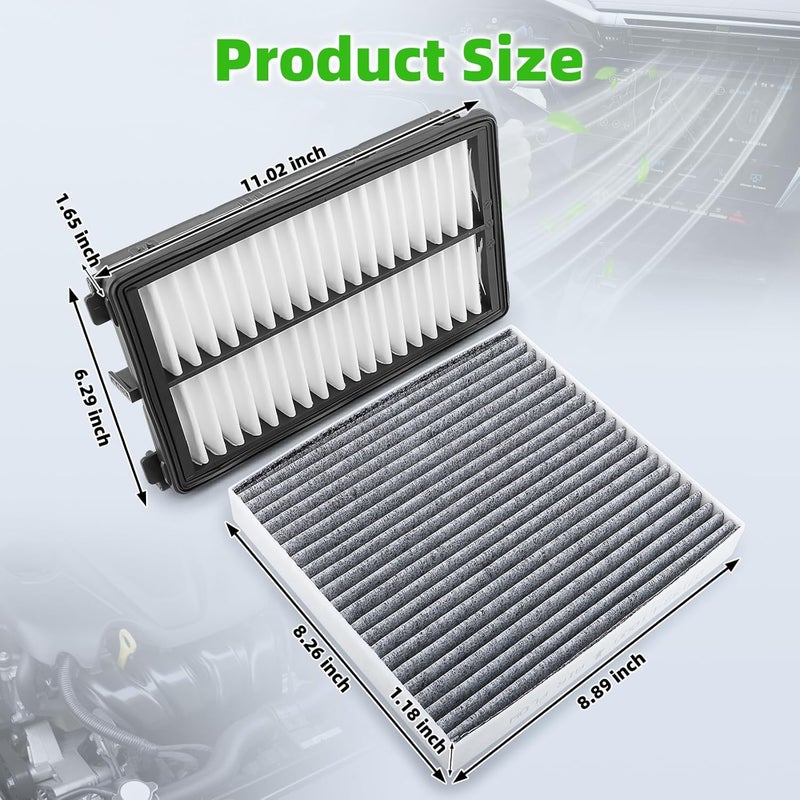 AUTOKAY Cabin and Engine Air Filter Set Fits for Hyundai Santa Fe Tucson Santa Cruz Sonata 2020-2025 for Kia K5 Sorento Sportage 2021-2025 RE# 28113-L1000 97133-L1000 28113-N9000 97133-N9100 - Image 4