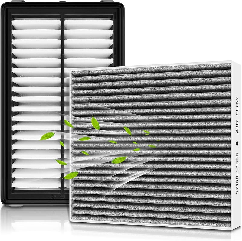 AUTOKAY Cabin and Engine Air Filter Set Fits for Hyundai Santa Fe Tucson Santa Cruz Sonata 2020-2025 for Kia K5 Sorento Sportage 2021-2025 RE# 28113-L1000 97133-L1000 28113-N9000 97133-N9100 - Image 1
