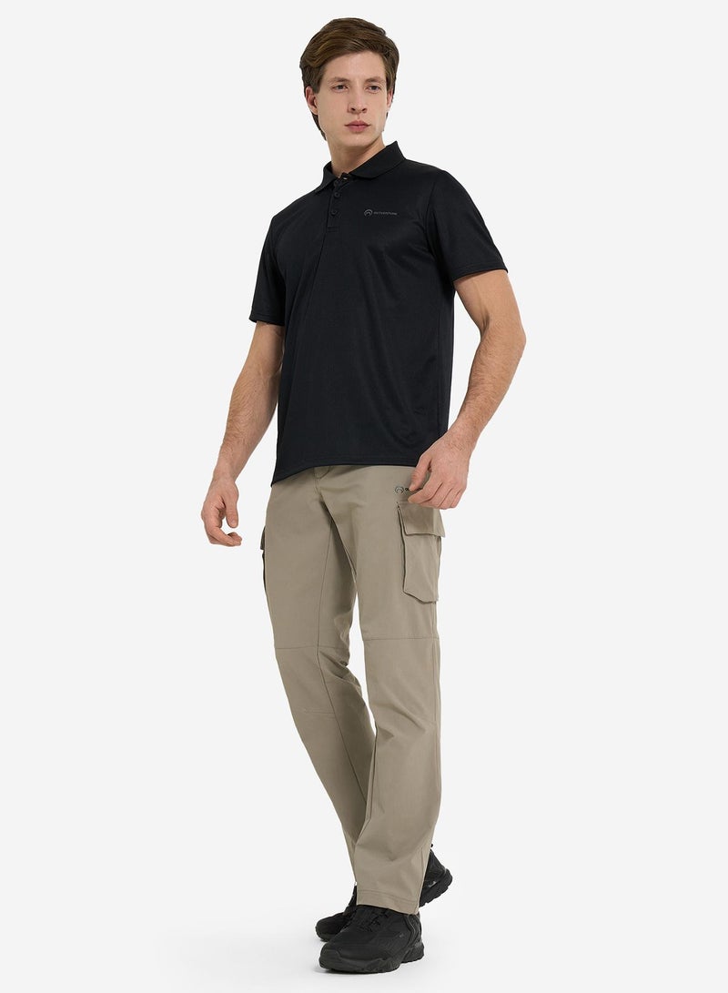 Outventure Men's Polo Shirt Black EU 44-46, Comfortable Fit, Stylish Design, Perfect for Casual Wear and Everyday Comfort - Image 4