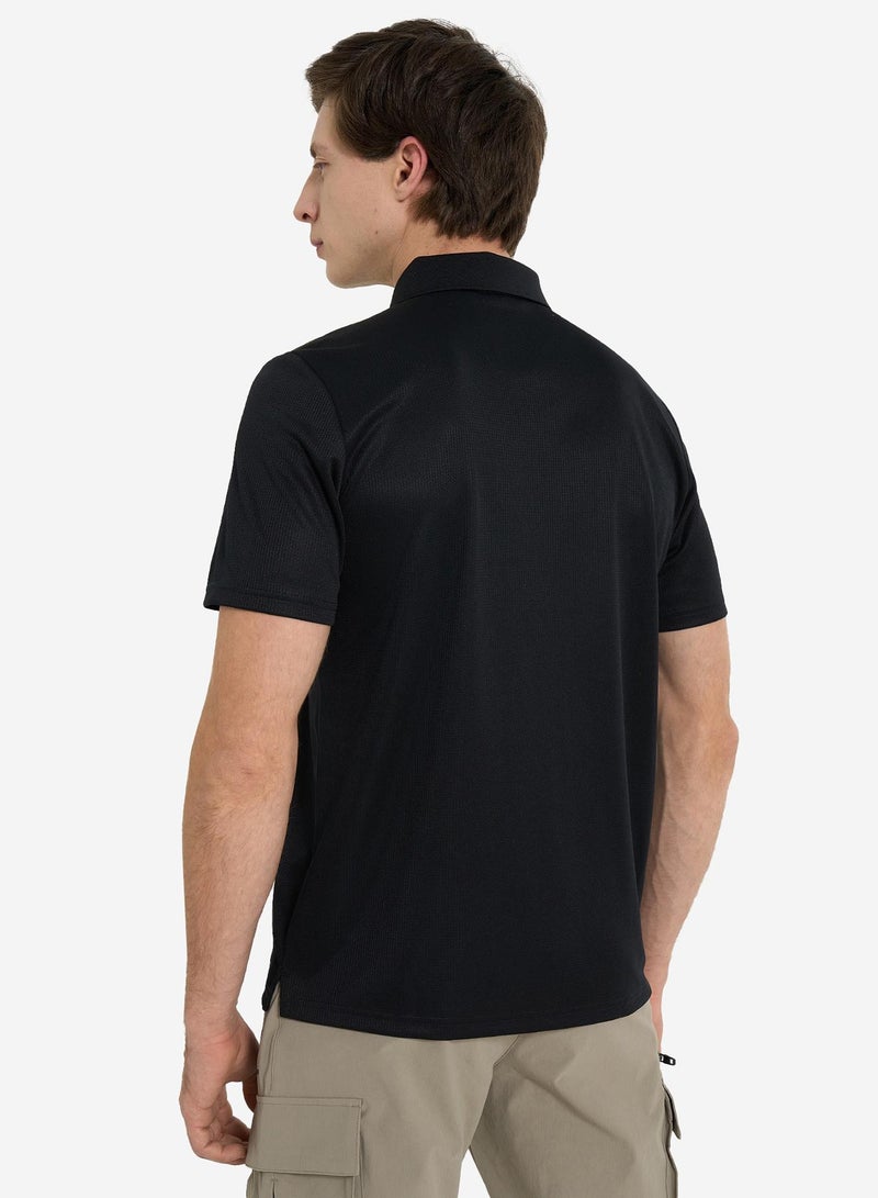 Outventure Men's Polo Shirt Black EU 44-46, Comfortable Fit, Stylish Design, Perfect for Casual Wear and Everyday Comfort - Image 3