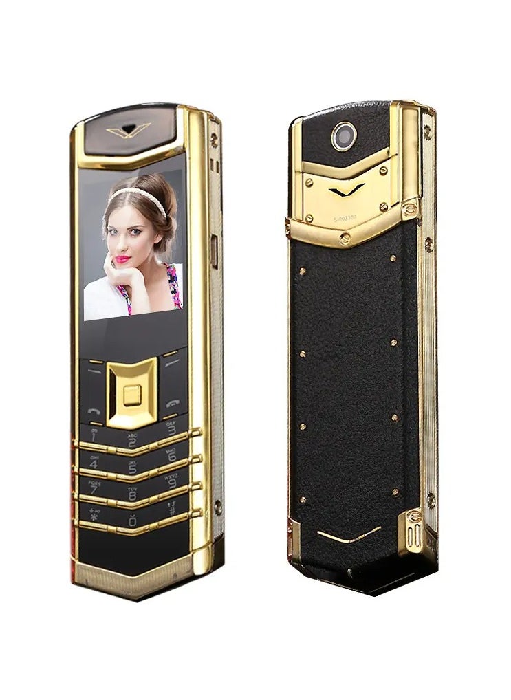 Hope - Unlocked Luxury Mini Phone - Dialer Keypad Cell Phone for Seniors with Leather Back Cover, GSM Compatible - Wholesale Available - Silver - Image 1