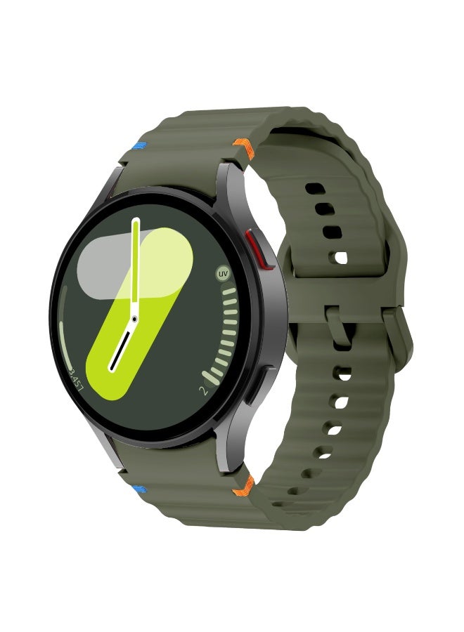 Compatible with Samsung Galaxy Watch 7 Strap No Gap Sport Silicone Watch Band for Galaxy Watch 6 5 4 40mm 44mm Galaxy Watch 6 Classic 43mm 47mm,watch 5 Pro,watch 4 Classic Strap 42mm 46mm (Black) - Image 1