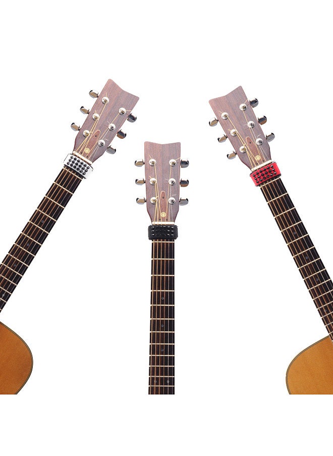 3 Pack Electric Guitar Bass String Muter Guitar Fret Wrap Dampener with Punk Style Rivets Fit