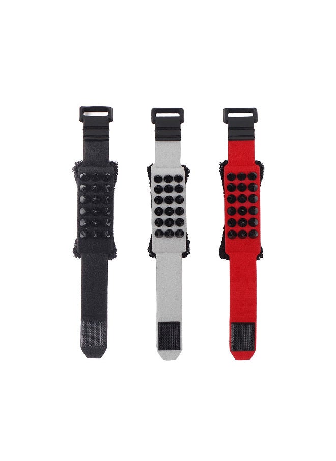 3 Pack Electric Guitar Bass String Muter Guitar Fret Wrap Dampener with Punk Style Rivets Fit