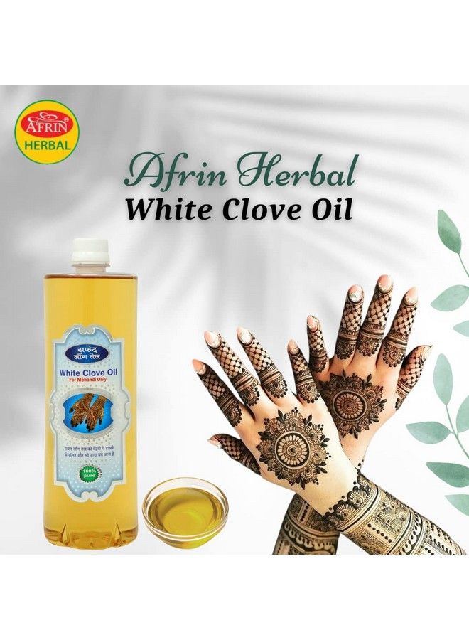 Afrin Henna Mahendi White Clove Oil For Making Mahendi Cones 200 Ml - Image 3