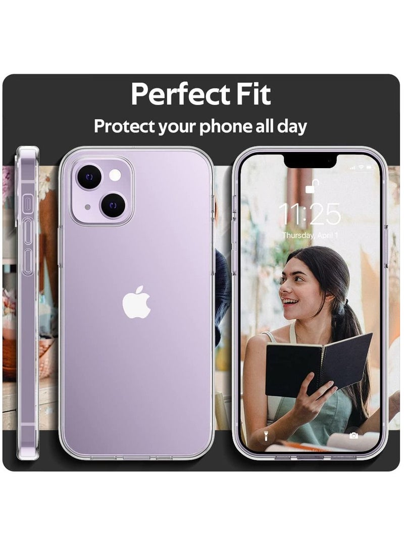 DUSALA iPhone 14 Case Clear, Ultra [Slim Thin] Flexible Clear TPU Scratch Resistant Gel Rubber Soft Silicone Protective Phone Case - Image 3