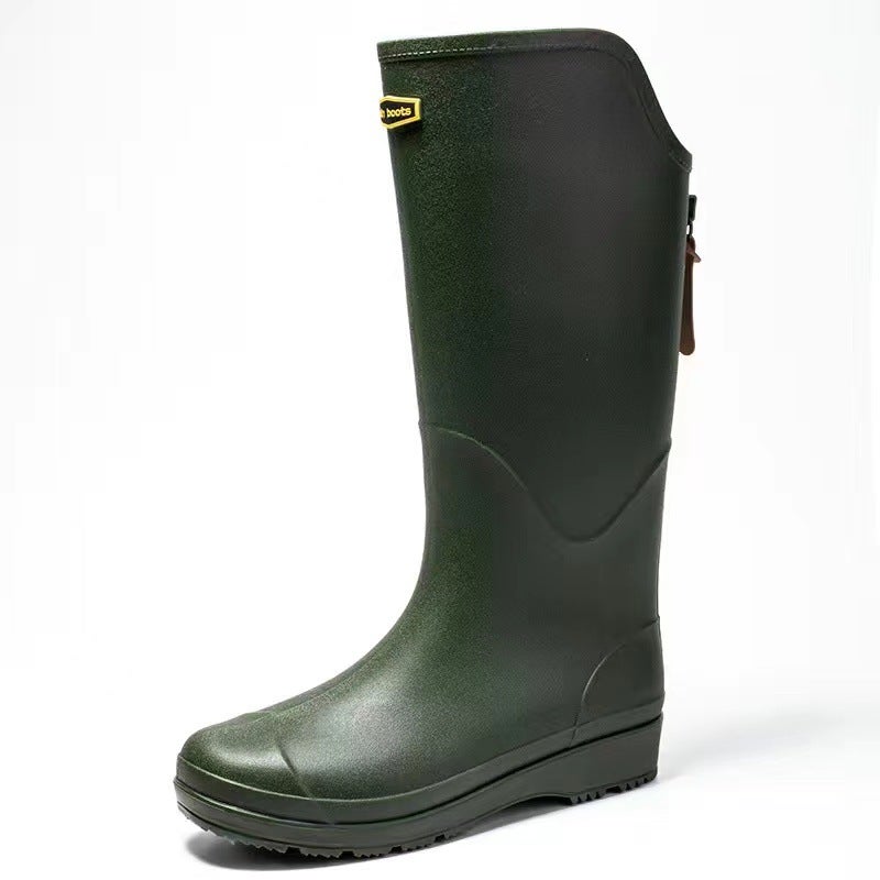 High-Heeled Rain Shoes Men'S And Women'S Non-Slip Waterproof Shoes Thick-Soled Wear-Resistant Long-Heeled Boots Outdoor Wading Rubber Shoes - Image 3