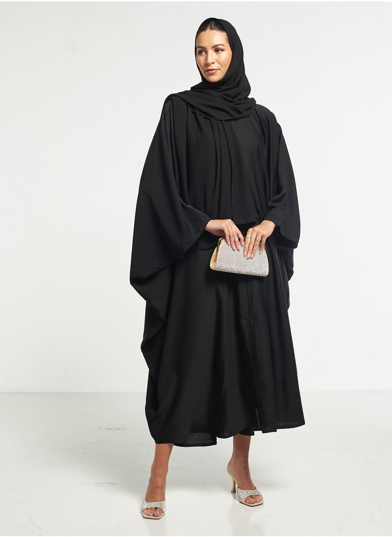 هدية المدينة  - HM - عباية سادة بتصميم بشت كلاسيكي - Image 1