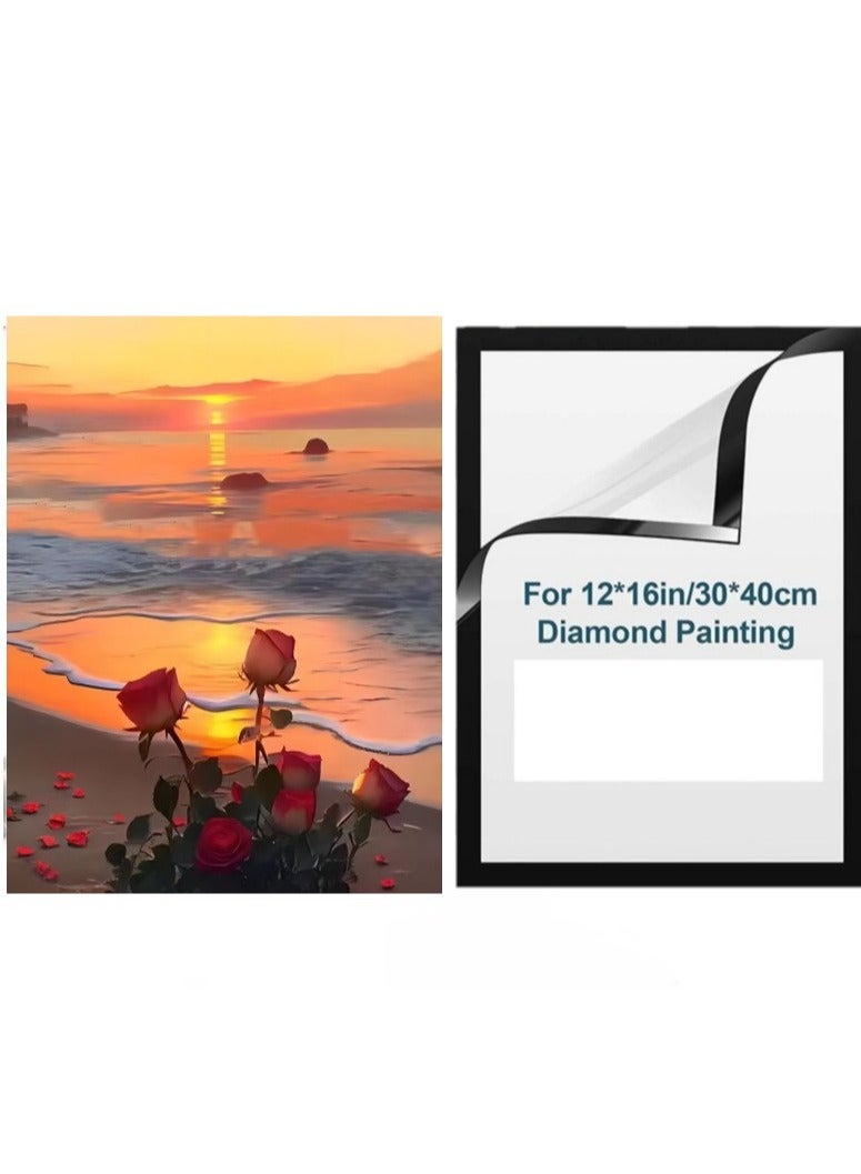 Bluejw 5D Diamond Painting Kits For Adults,Flowers Diamond Art Kits,DIY Full Drill Crystal Gem Arts and Crafts,Ideal For Home Recreation And Wall Decor - Image 1