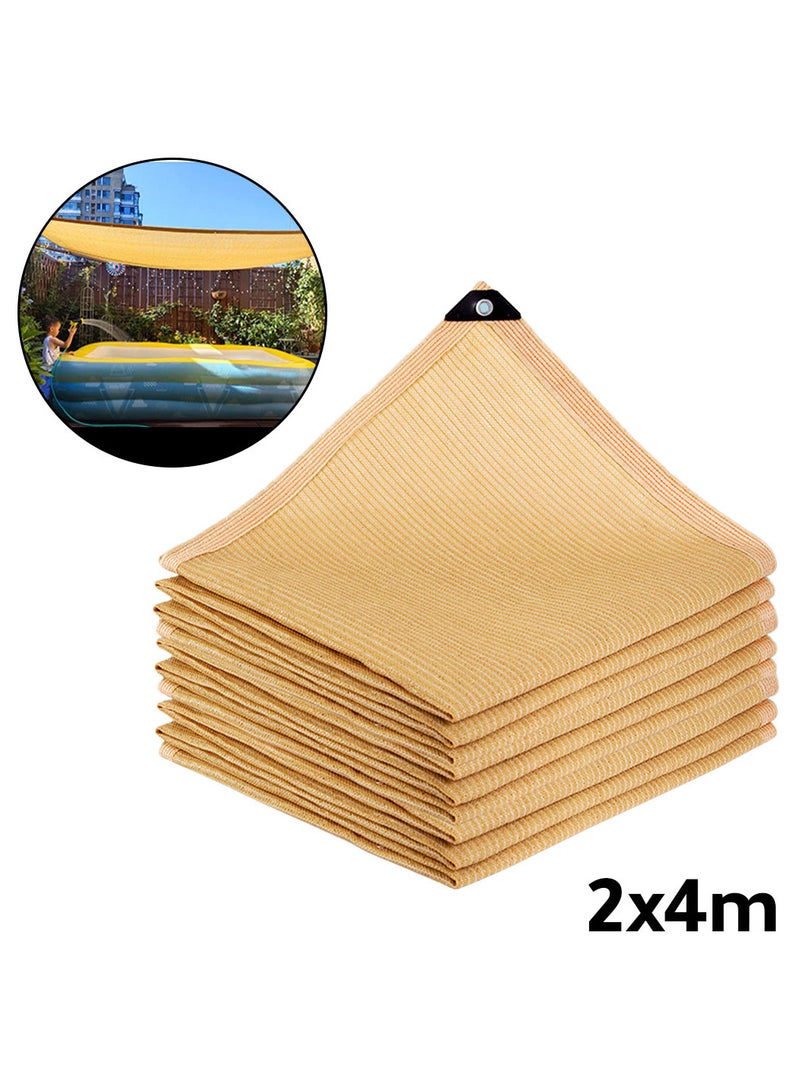 Generic Shade net 2x4m Awning Heavy Duty Commercial Shade Sail for Patio Grade Garden Backyard Rectangle Canopy, Waterproof UV Block Sunshade With Rope for Swimming Pool Patio Backyard Lawn Garden Outdoor Act  - Image 1