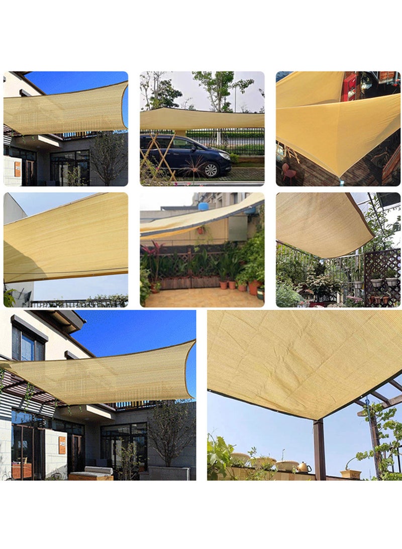 Generic Shade net 2x4m Awning Heavy Duty Commercial Shade Sail for Patio Grade Garden Backyard Rectangle Canopy, Waterproof UV Block Sunshade With Rope for Swimming Pool Patio Backyard Lawn Garden Outdoor Act  - Image 5