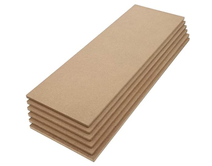 Ormango MDF Board Rectangle Sheets Pack of 6 (12 inch x 4 inch x 2. mm Thick) Boards for Art and Craft, Wood MDF Sheets for Craft Work, DIY MDF Cutouts - Image 1