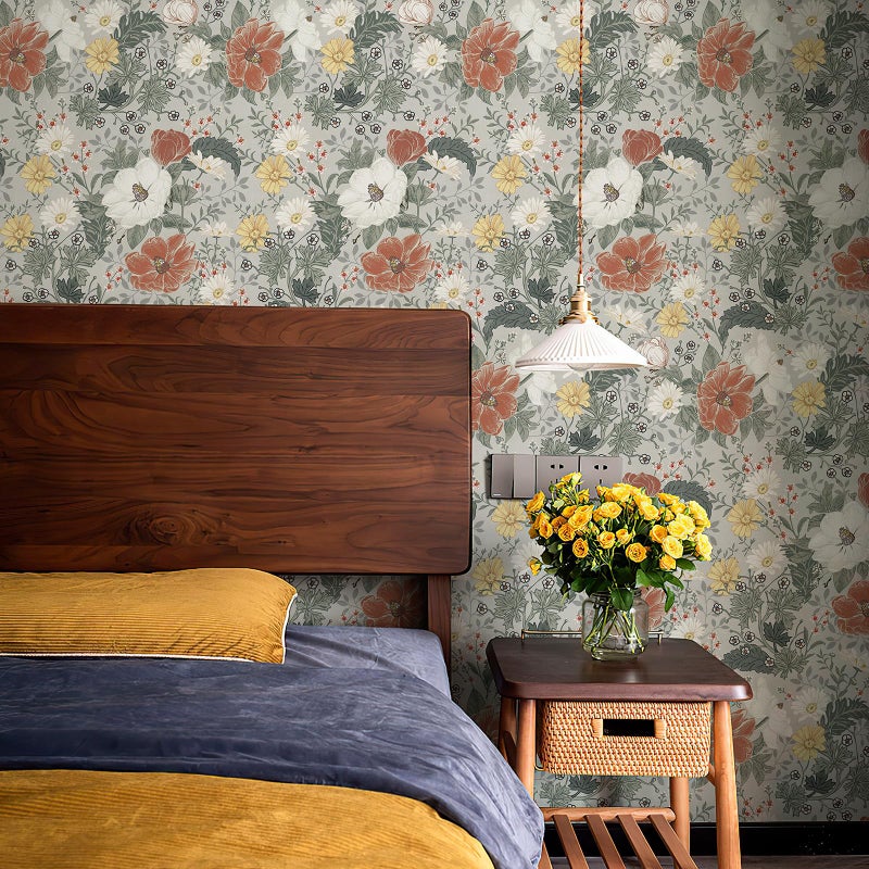 Simon&Siff Vintage Floral Peel and Stick Contact Paper â€“ 17.3" x 118" No Residue Removable Wallpaper for Cabinets, Drawers & Furniture, Renter Friendly, Nursery & Dorm Decor - Image 3