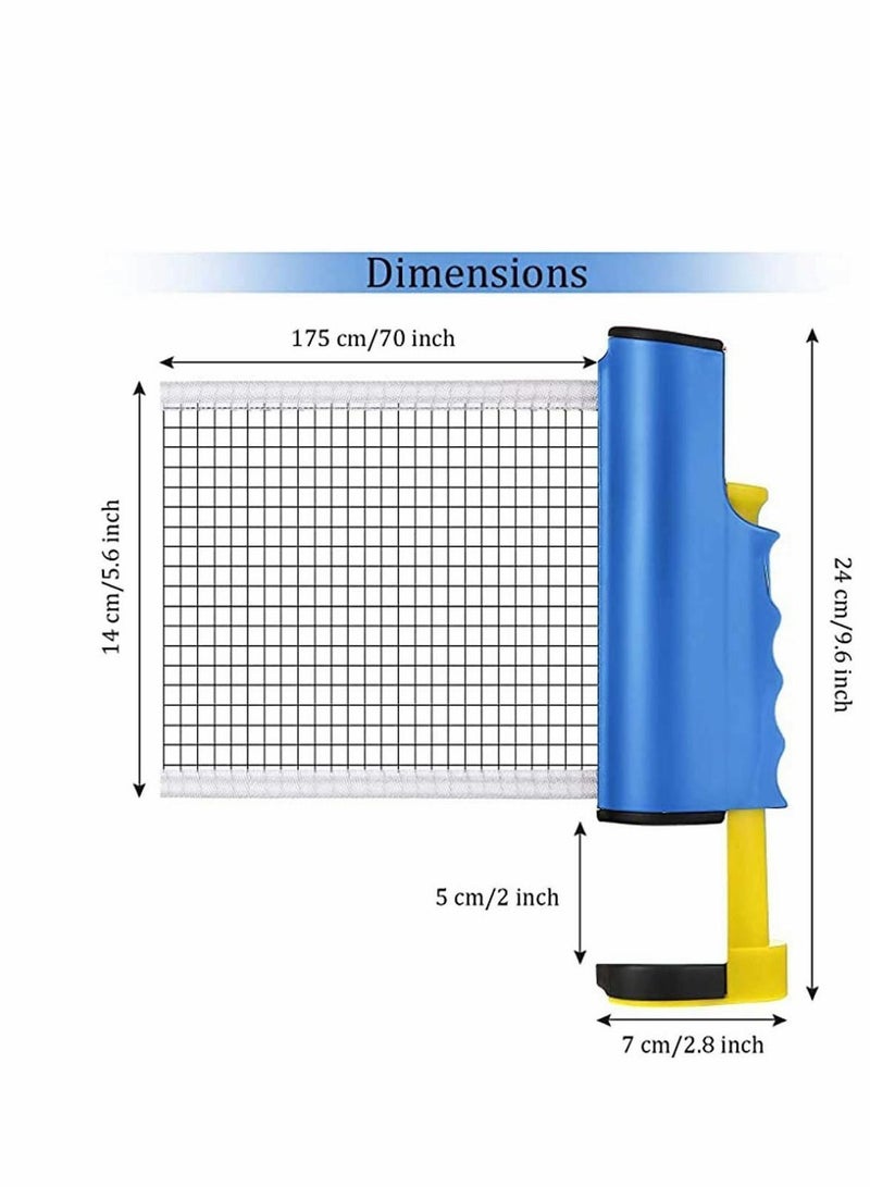 Y&D Retractable Table Tennis Net, Portable Telescopic Ping Pong Bracket for Any Adjustable Stand Post Indoor Outdoor Entertainment Accessories Office Desk Home Kitchen - Image 2