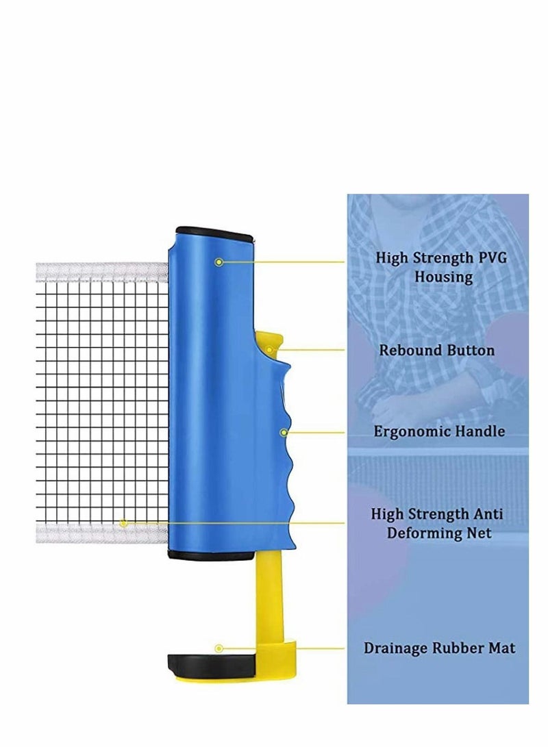 Y&D Retractable Table Tennis Net, Portable Telescopic Ping Pong Bracket for Any Adjustable Stand Post Indoor Outdoor Entertainment Accessories Office Desk Home Kitchen - Image 5