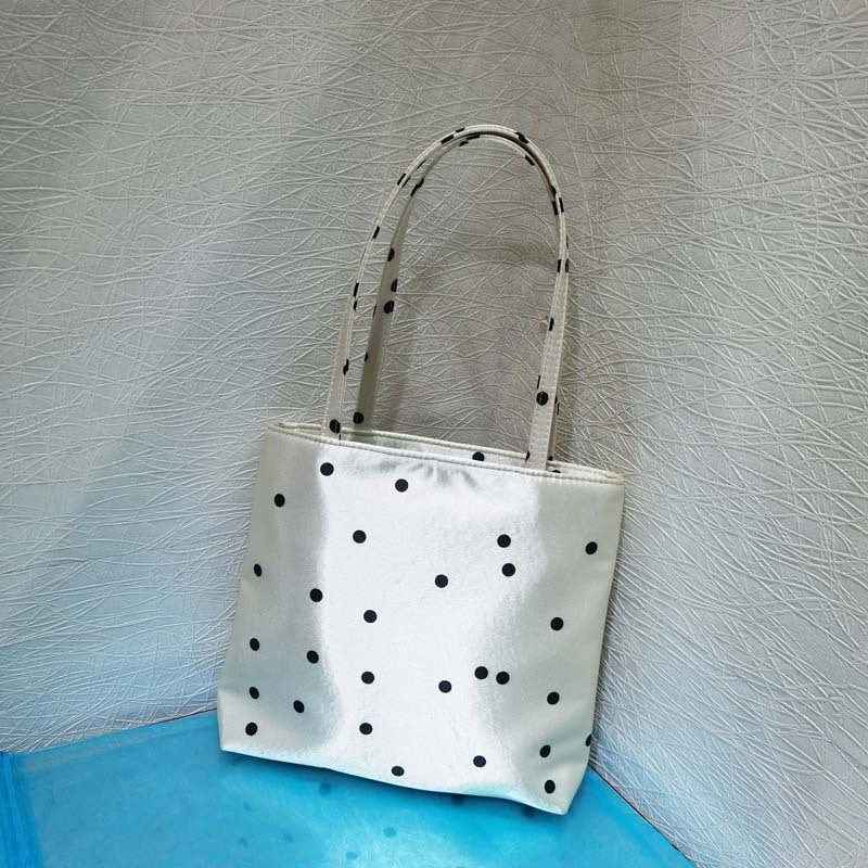 Women'S Bag Niche Retro Satin Polka Dot Small Square Bag Handbag Women'S Shoulder Bag Underarm Bag Crossbody Bag - Image 1