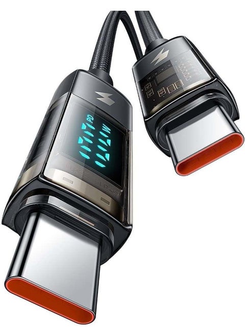 CA-3610 100W Typec Typec Fast Charging Data Cable 1.2m-Black