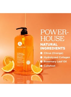 L LUSETA Luseta Citrus & Collagen Body Wash Nourishing & Refreshing Cleanser Enhances Skin Elasticity & Hydration Suitable for All Skin Types 33.8oz  - Image 5