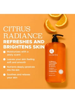L LUSETA Luseta Citrus & Collagen Body Wash Nourishing & Refreshing Cleanser Enhances Skin Elasticity & Hydration Suitable for All Skin Types 33.8oz  - Image 4